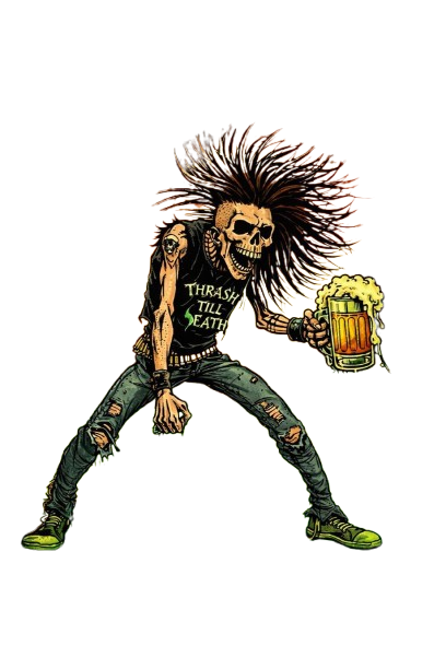 Skeleton with Beer